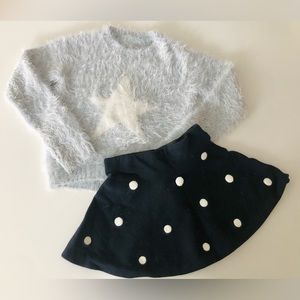 Sweater+ skirt set - Size 6-8 yrs